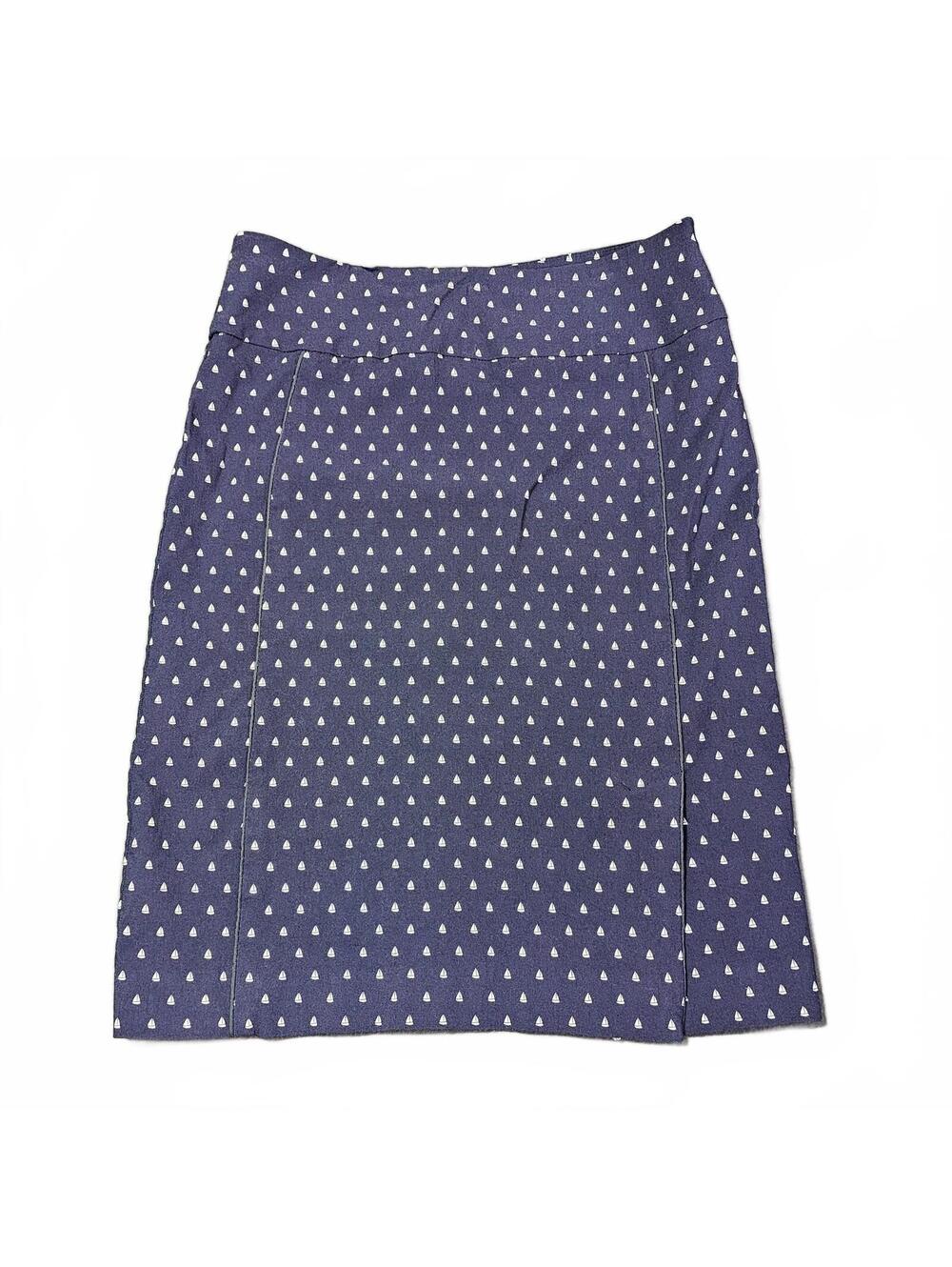Margaret M Women's Small Navy Blue Pencil Skirt Nautical Sailboats Classy